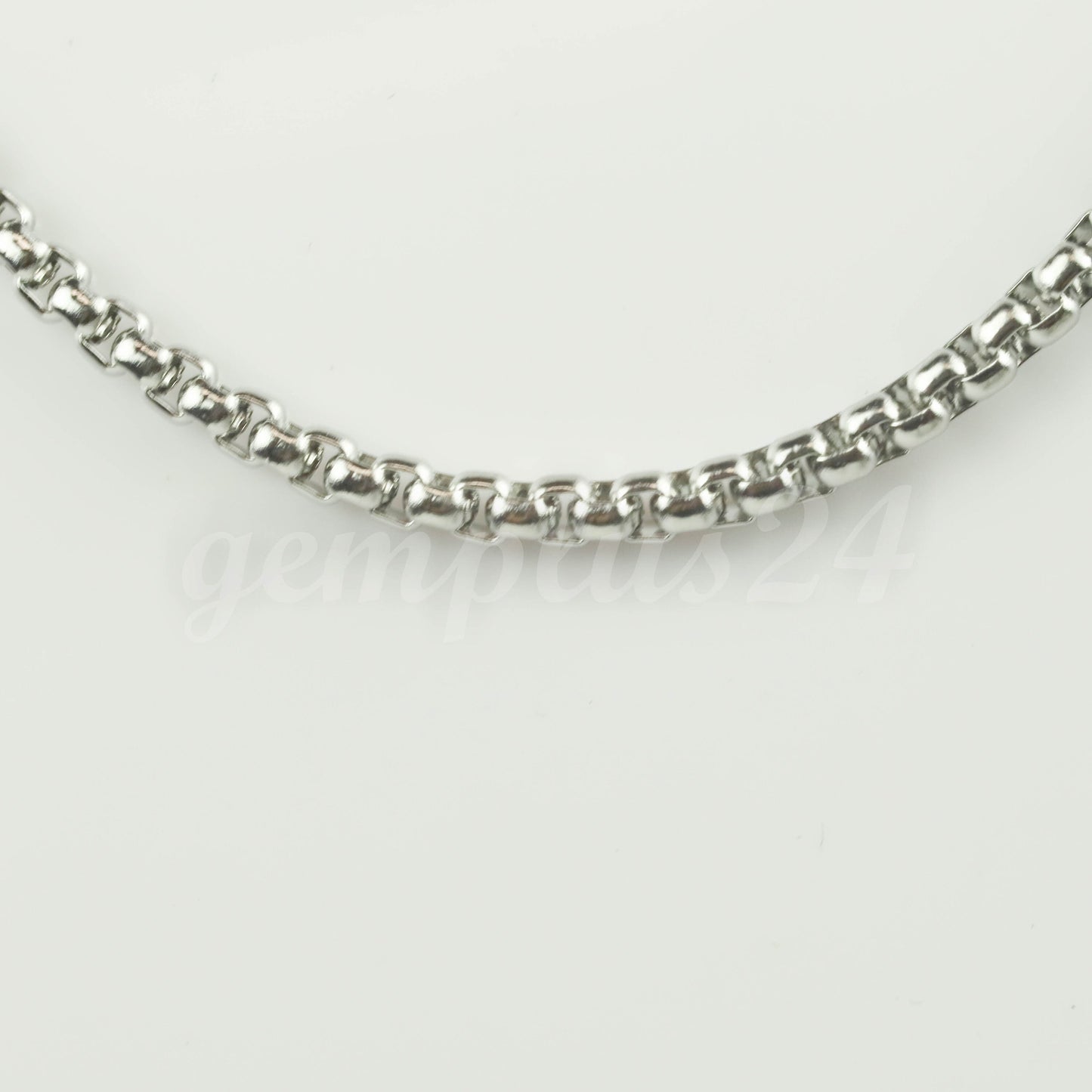 New 300 feet Stainless Steel 316L SQUARE ROLO Chain - 2.5mm - Bulk Chain Necklace Wholesale DIY Jewelry Chain - STSQ25BL