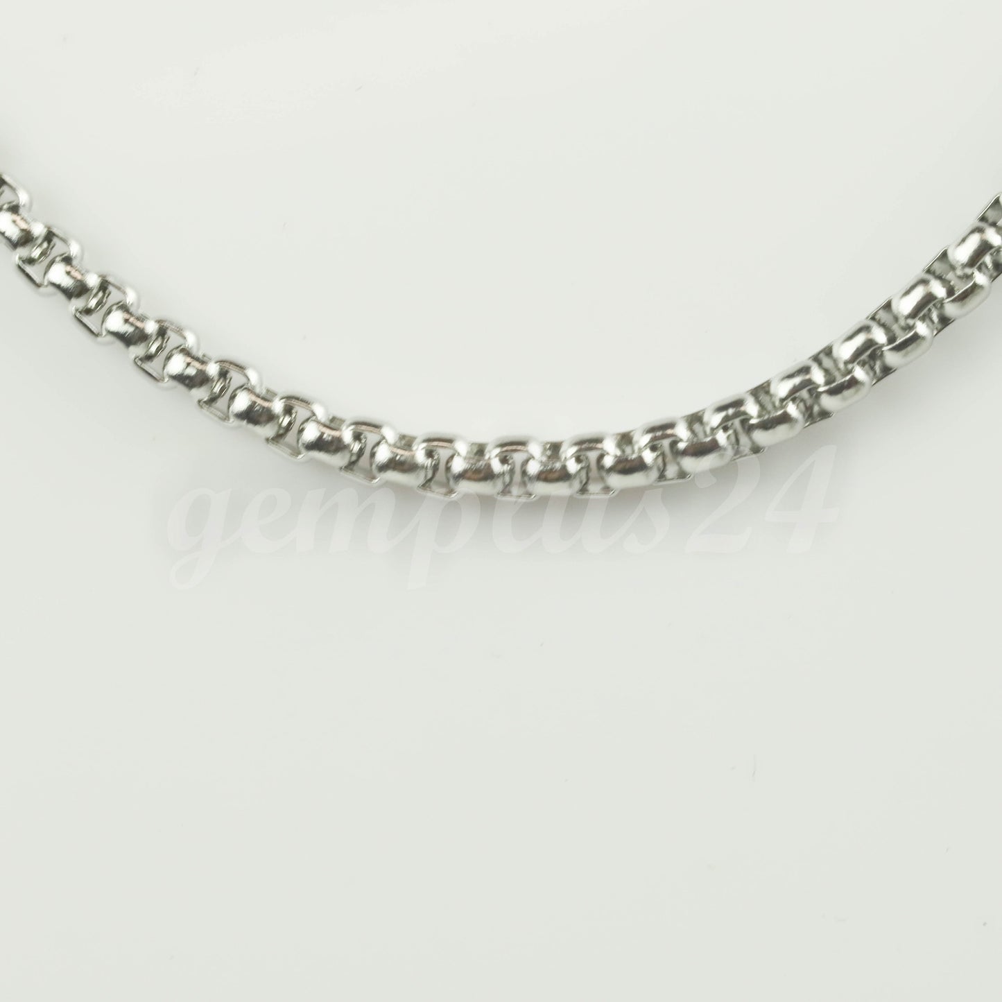 New 10 feet Stainless Steel 316L SQUARE ROLO Chain - 2.5mm - Bulk Chain Necklace Wholesale DIY Jewelry Chain - STSQ25BL
