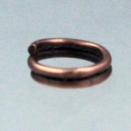20 pcs of Antique Copper Finished Split Rings - 6mm