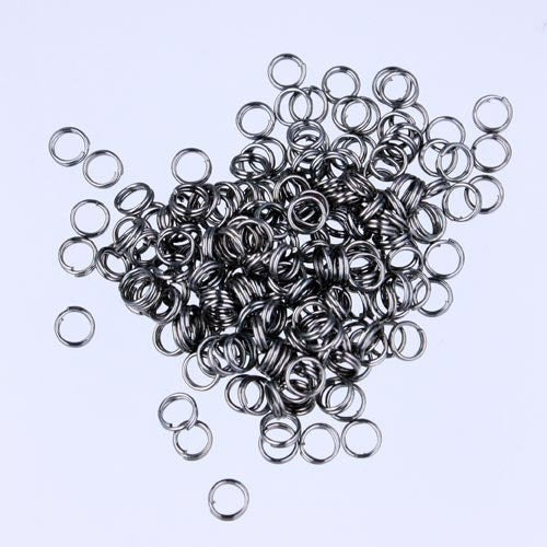 200 pcs of Gunmetal Finished Split Rings - 6mm