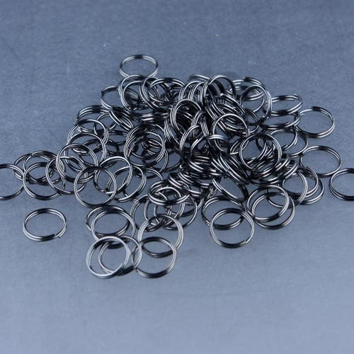 200 pcs of Gunmetal Finished Split Rings - 10mm
