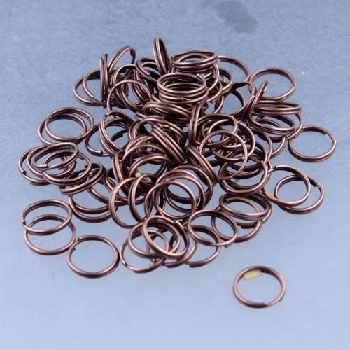 200 pcs of Antique Copper Finished Split Rings - 12mm