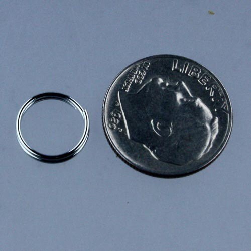 200 pcs of Rhodium Finished Split Rings - 10mm