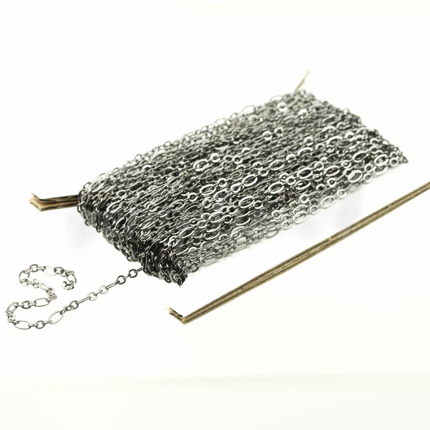 New 3 feet Gunmetal Plated Long and Short (Small 3 and 1) SOLDERED Chain - 4.5x2.5mm - 317LS31