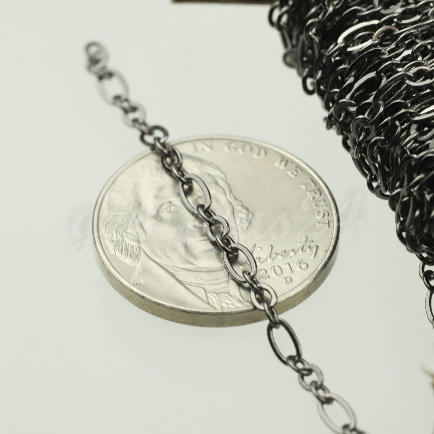 New 3 feet Gunmetal Plated Long and Short (Small 3 and 1) SOLDERED Chain - 4.5x2.5mm - 317LS31