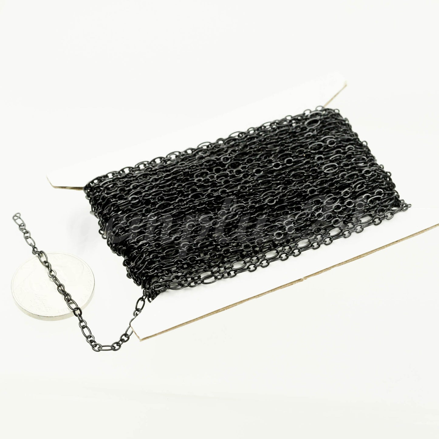 New 32 feet Black Finished Long and Short (Small 3 and 1) SOLDERED Chain - 4.5x2.5mm - 317LS31