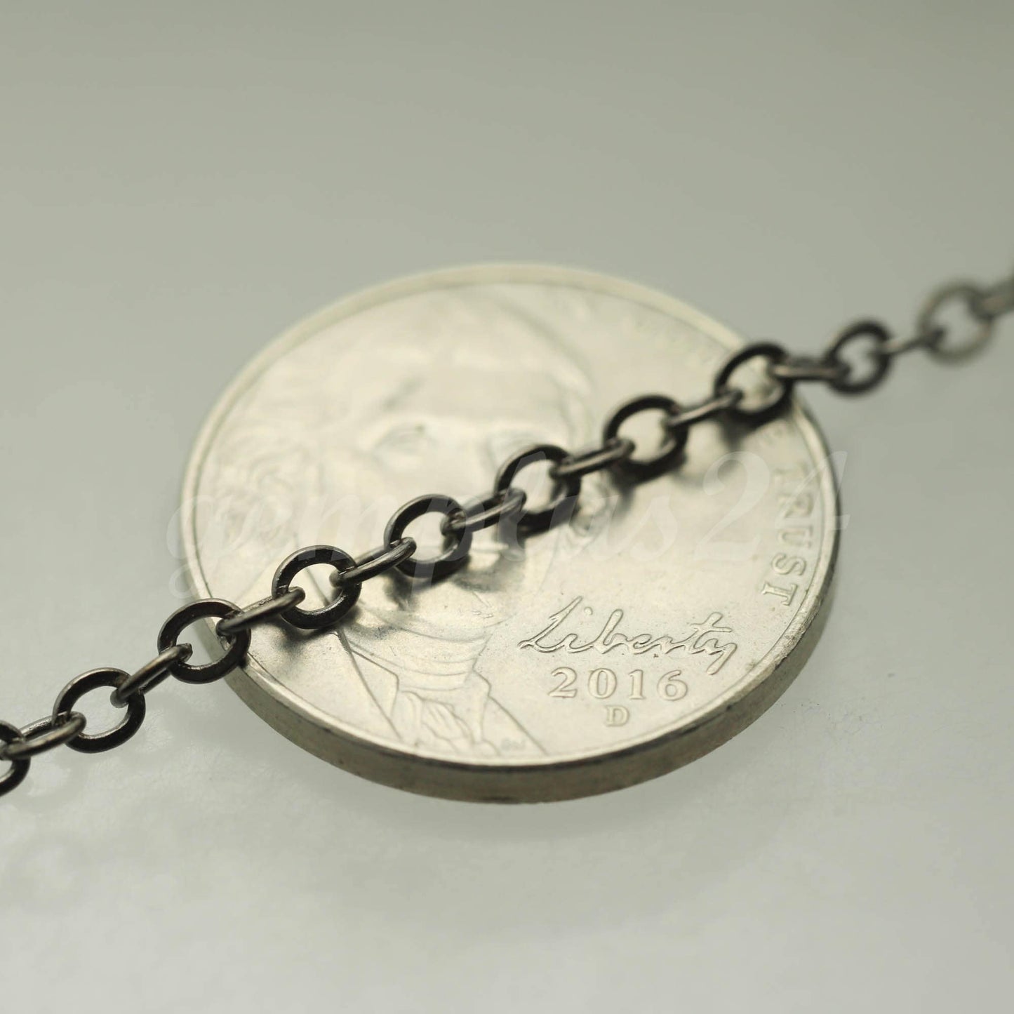 32 feet of Gunmetal Flat Cable Chain 3x3mm Solder Gunmetal Cable Chain - - 33F