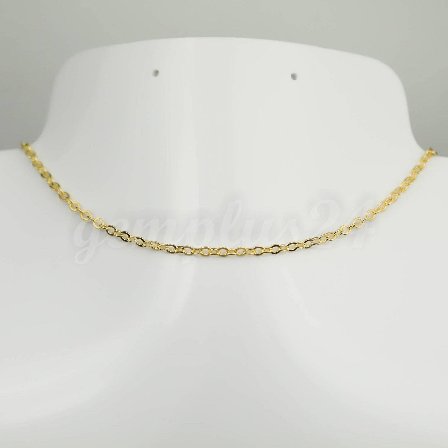 10 feet of Gold Plated Flat Cable Chain 3x3mm Solder Gold Cable Chain - - 33F