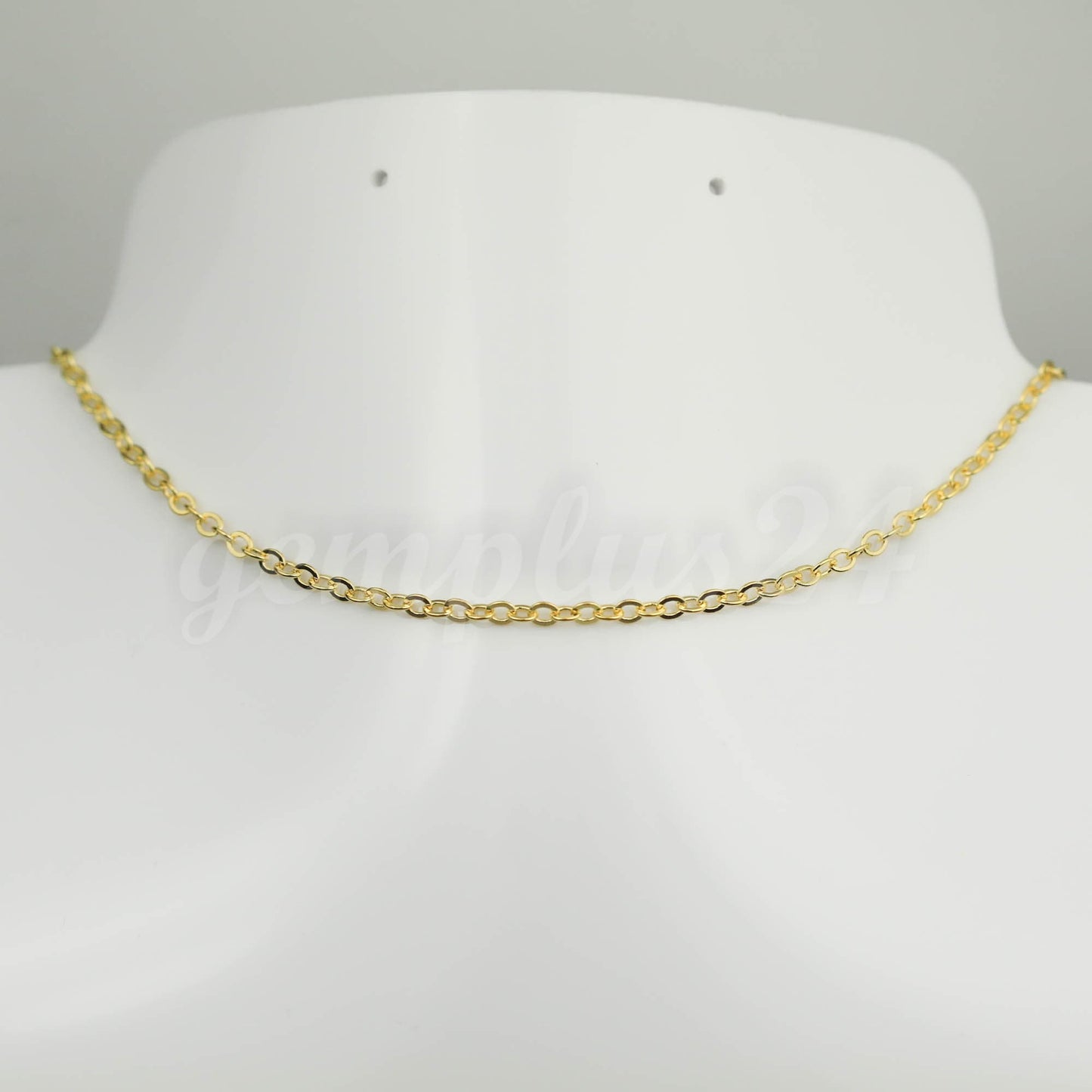 3 feet of Gold Plated Flat Cable Chain 3x3mm Solder Gold Cable Chain - - 33F