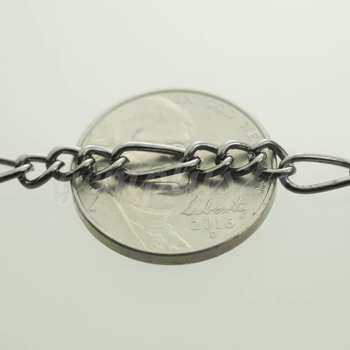 10 feet Gunmetal Plated Chunky Sturdy Heavy Long and Short (3 and 1) Chain FIGARO chain 9x4mm - Necklace Bracelet - 94FIGA