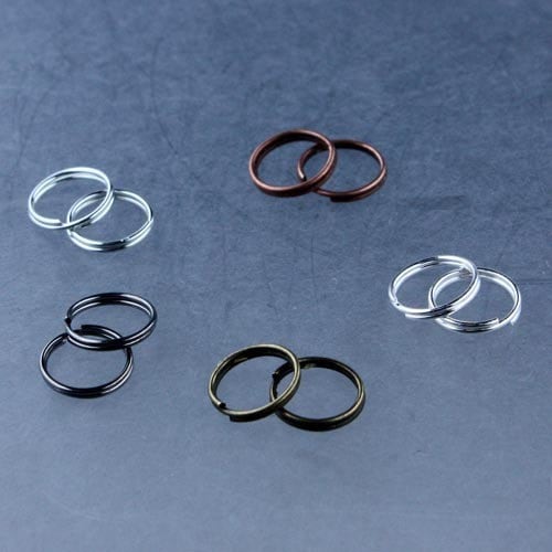 1000 pcs of Gunmetal Finished Split Rings - 8mm