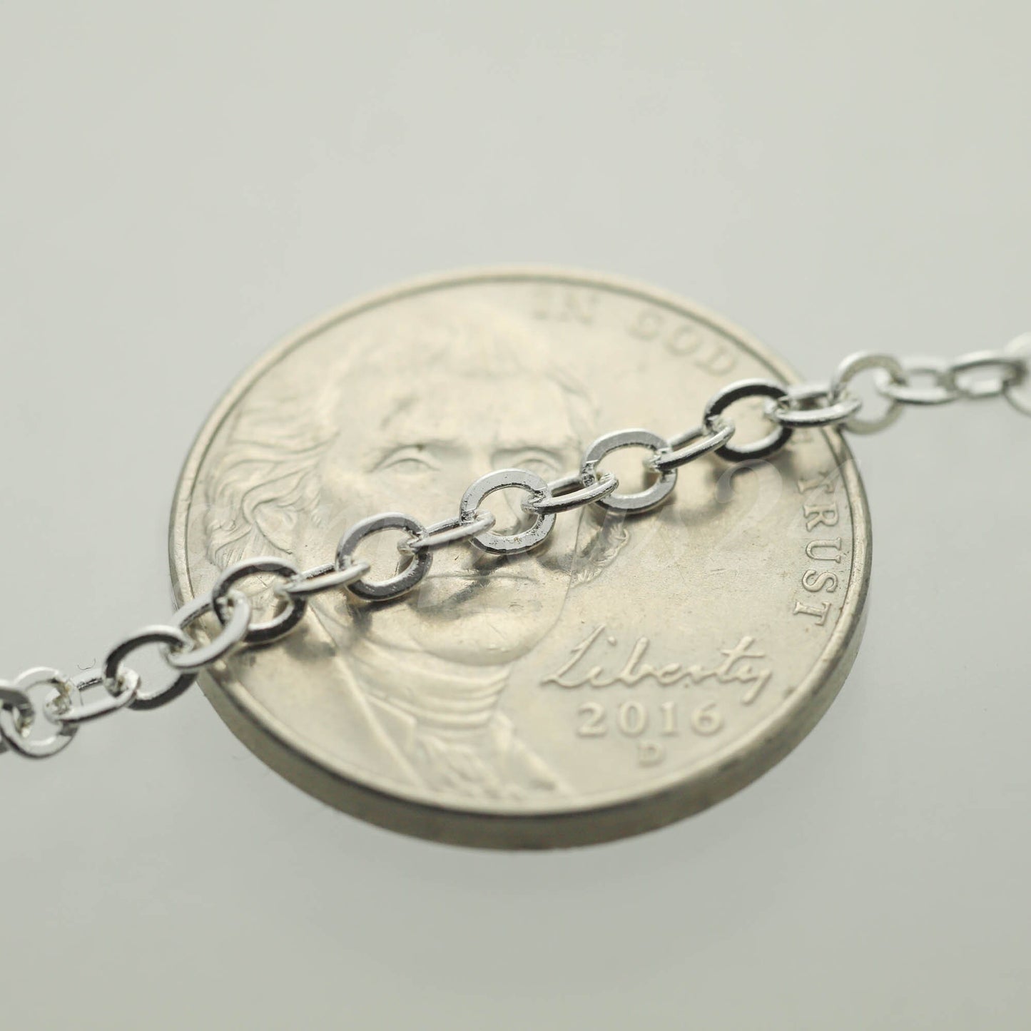 300 feet of Sterling Silver Plated Flat Cable Chain 3x3mm Solder Silver Cable Chain - - 33F