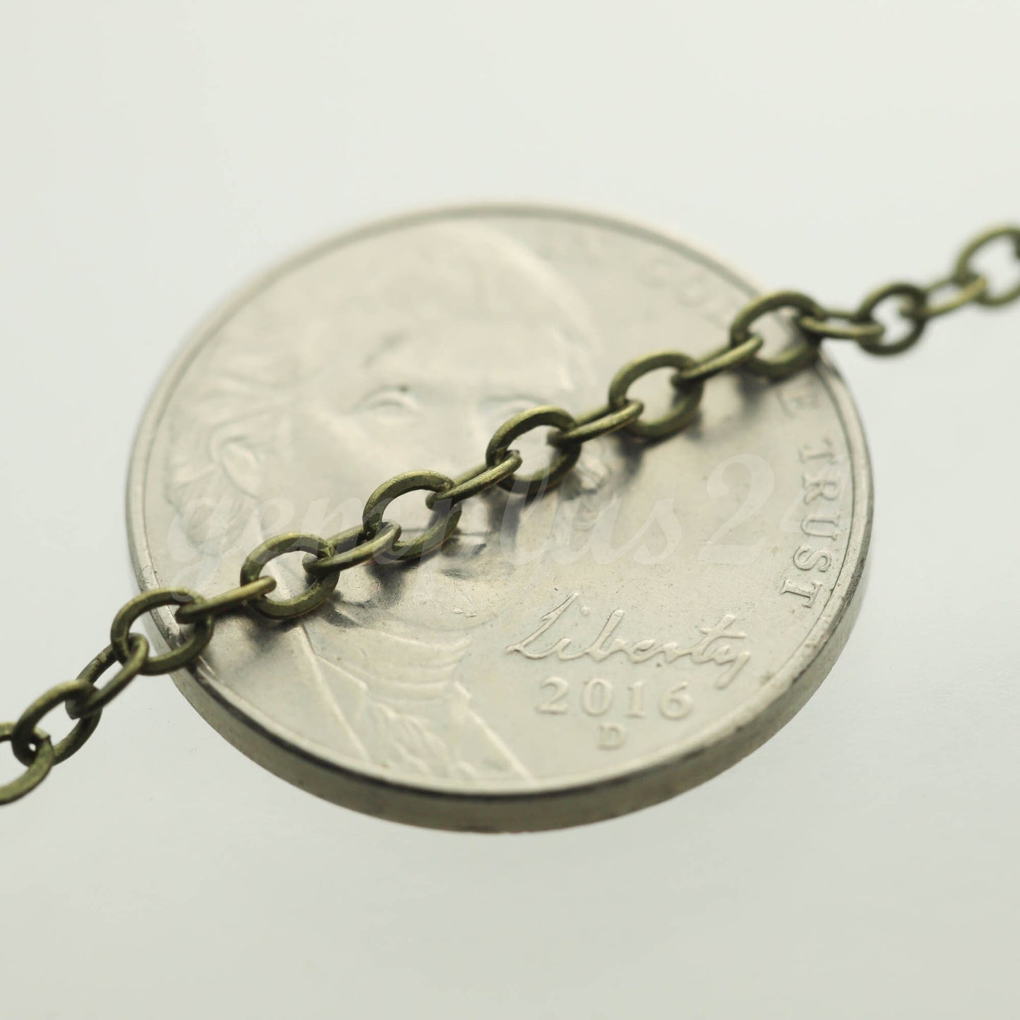 32 feet of Antique Brass Flat Cable Chain 3x3mm Solder Cable Chain - - 33F
