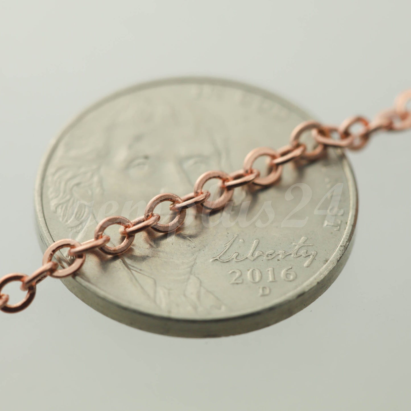 300 feet of Bright Copper Plated Flat Cable Chain 3x3mm Solder Copper Cable Chain - - 33F