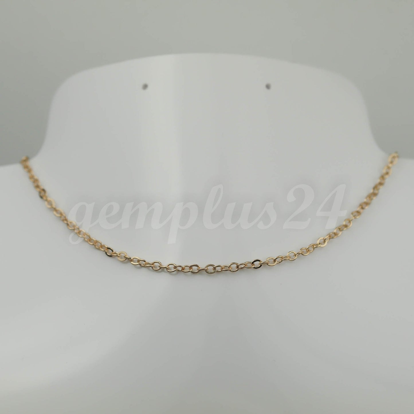 3 feet of Champagne Gold (Pinky Gold) Plated Flat Cable Chain 3x3mm Solder Cable Chain - - 33F
