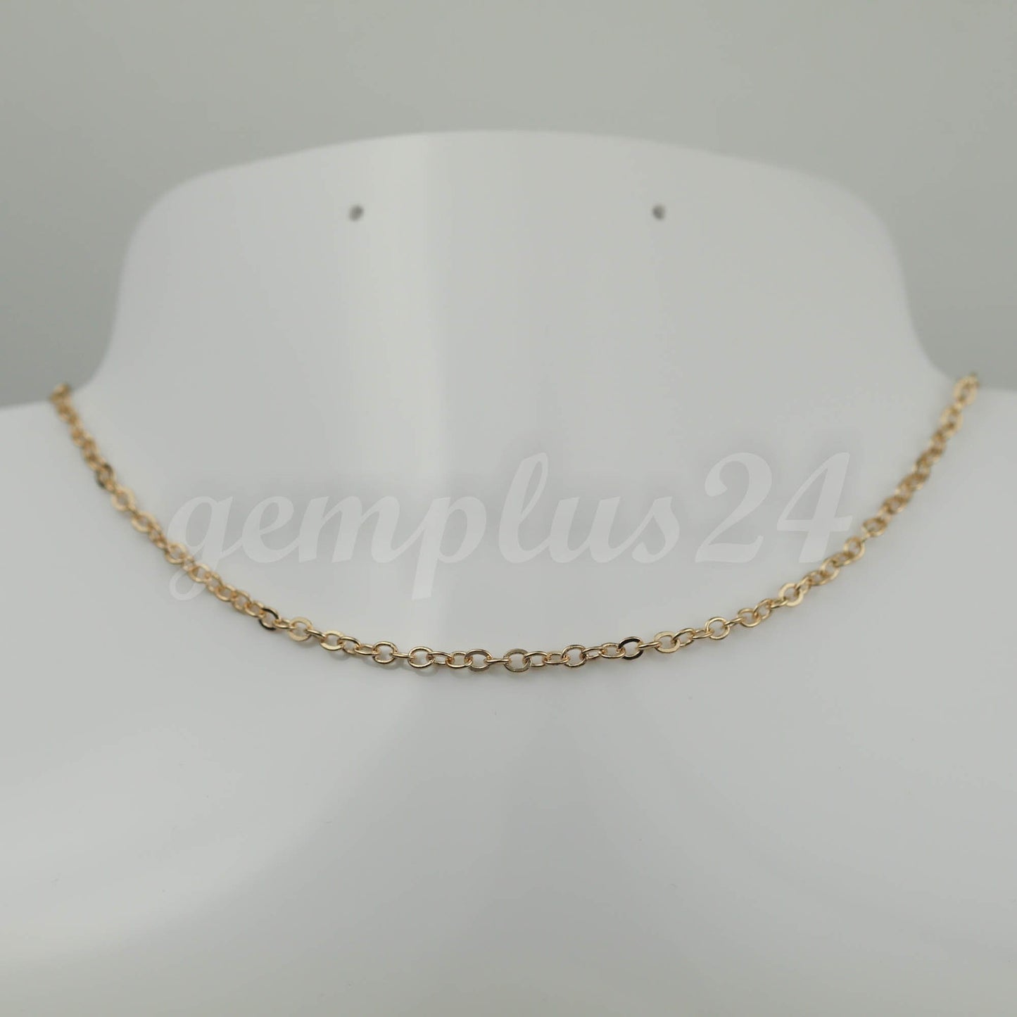 10 feet of Champagne Gold (Pinky Gold) Plated Flat Cable Chain 3x3mm Solder Cable Chain - - 33F
