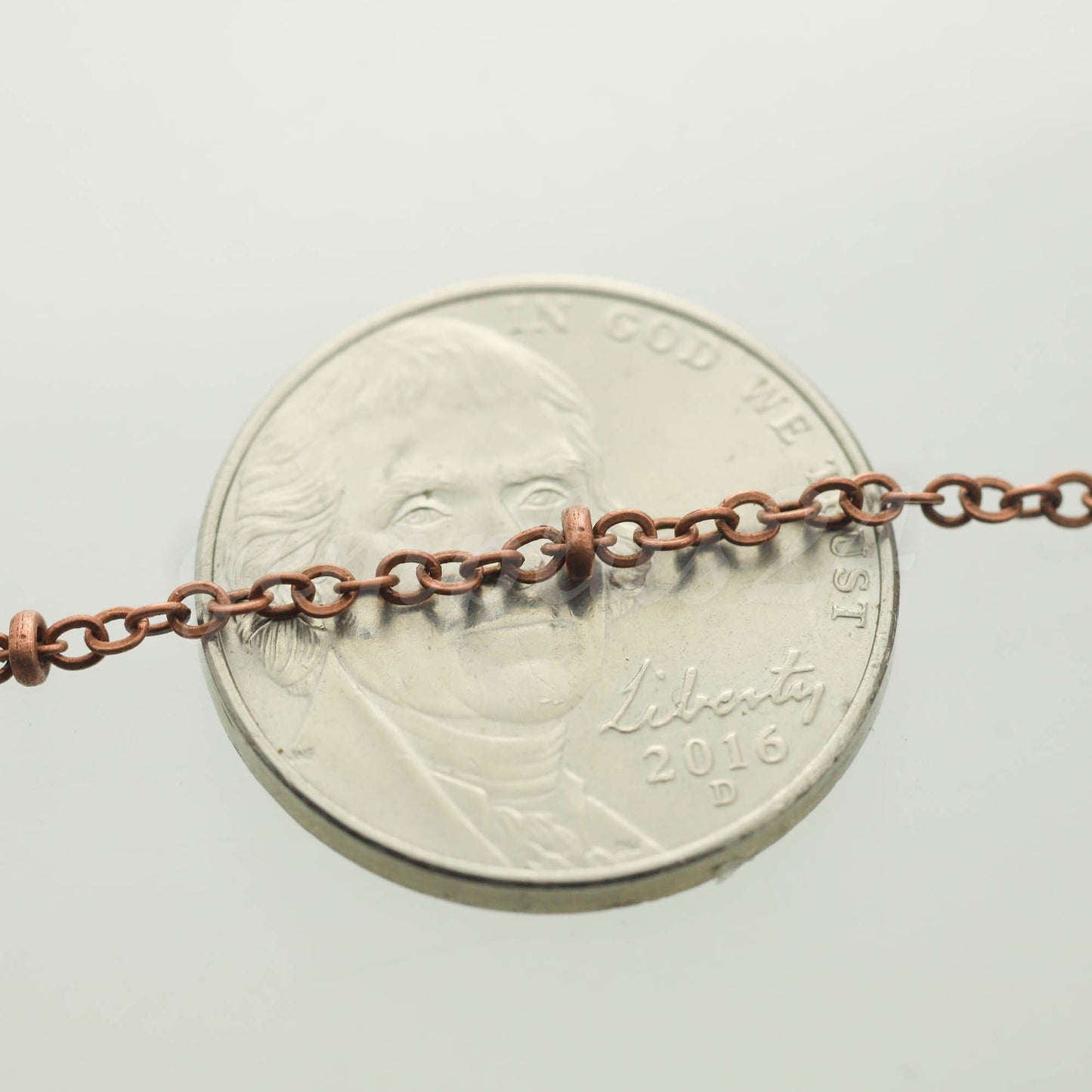 300 ft Antique Copper Satellite Dainty Delicate Chain Flat BALL Chain - 2.4x1.7mm SOLDERED link - Small Ball Flat Cable Chain - 2417FSAT