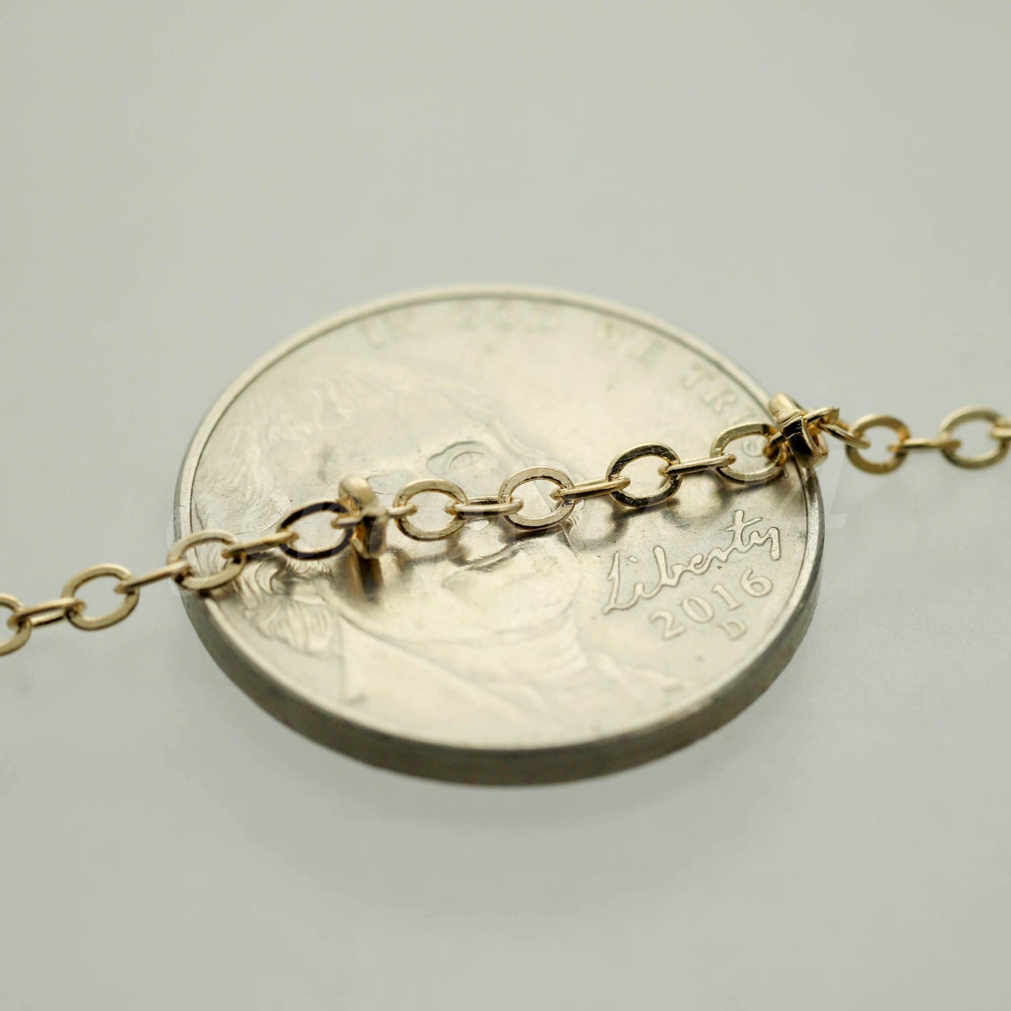 100 ft Pinky Gold (Champagne Gold) Plated Satellite Chain Flat BALL Chain - 3x1.7mm SOLDERED link - Dainty Delicate Chain - Bulk - 317FSAT