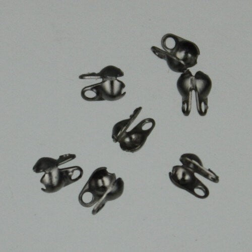 32ft spool of Gunmetal plated ball chain - 1.5mm with 10 pcs of Connectors (crimp) - 15BALL
