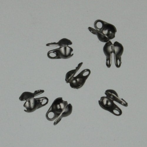 100 ft spool of Gunmetal plated ball chain - 1.5mm with 100 pcs of Connectors (crimp) - ship from CA USA - 15BALL