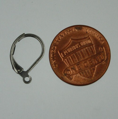 500 Gunmetal Leverback Earrings earwire 10X15mm