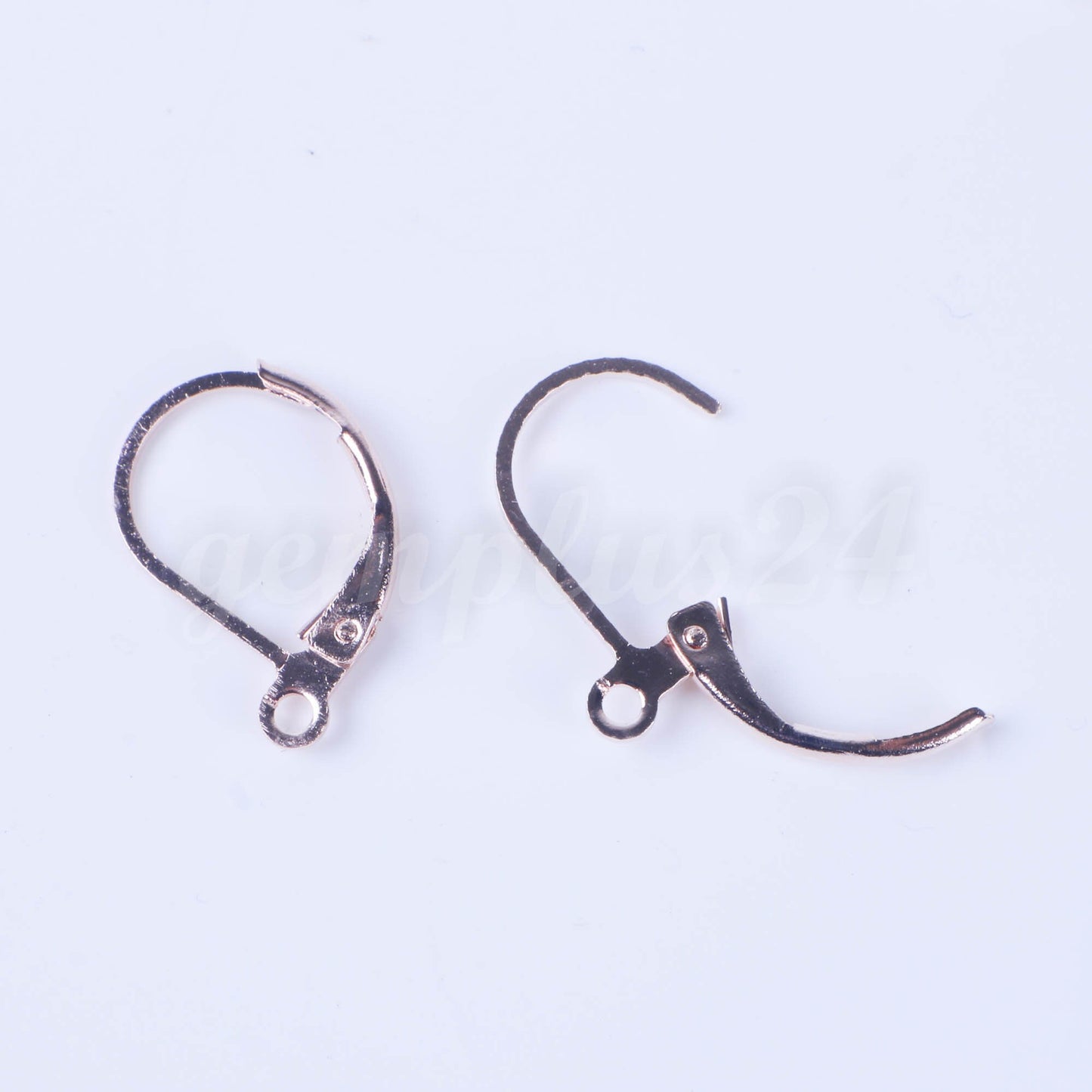 New 50 Pcs ROSE Gold Plated Leverback ever back Earrings Earwire - 10X16mm