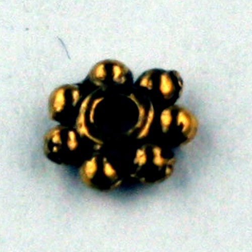 300 pcs - Antique GOLD Finished Daisy Flower Spacer Beads - 4mm