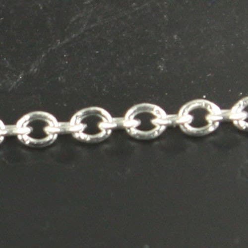 925 SOLID Sterling Silver Chain Bulk, 1.5x1.2mm 0.25mm Thickness Tiny Small Round Cable Soldered Link SOLID Silver - SS1512