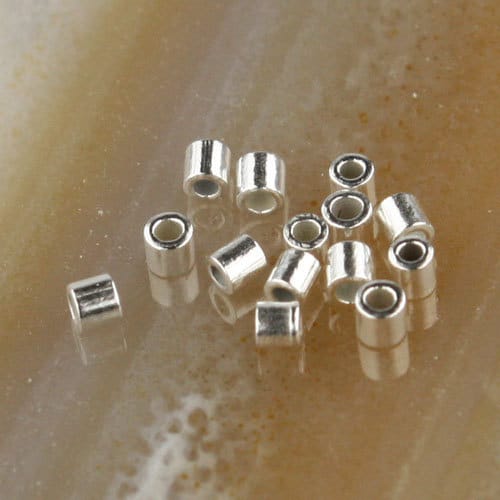 10/50/100 pcs Solid 925 Sterling silver micro CRIMP TUBE BEAD 1.5x1.5mm