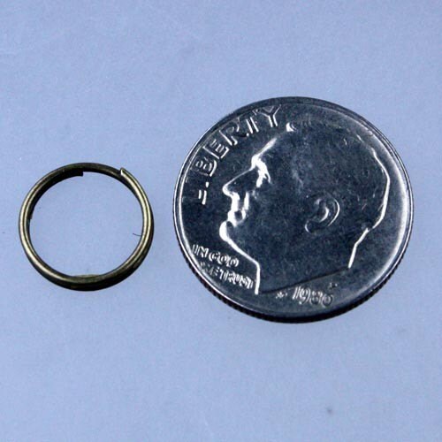 200 pcs of Antique Brass Finished Split Rings - 8mm