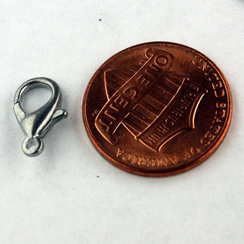 100 pcs of Antique Silver Matte lobster claw clasp 12mm - LOB12A