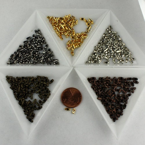 100pcs of Gold finished ball chain connector for 1.5mm chain - Insert type-shp from CA USA - BALLCON15