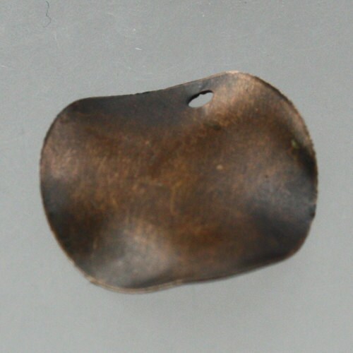 50 pcs of Antique Copper Finished Twisted Coin drop dangle pendant - 14mm