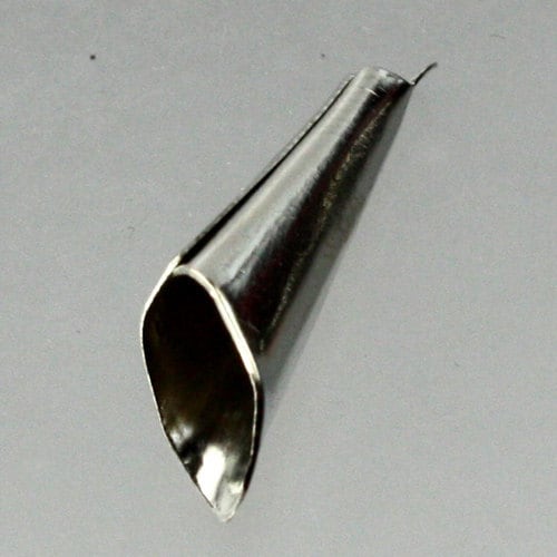 20 pcs of Antique Silver finished Plain cone dangle - 25x6.5mm