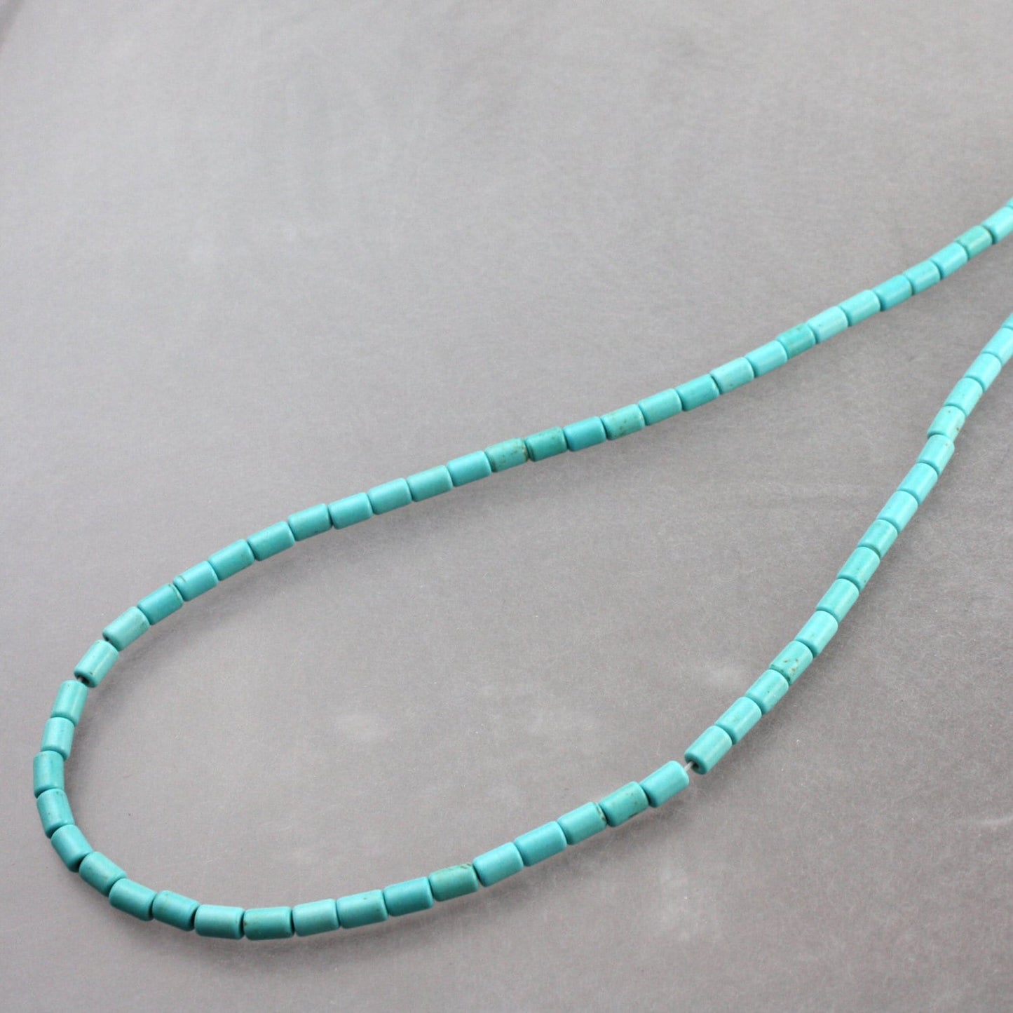 16 inch Howlite Turquoise Tube Cylinder Spacer Beads 3.6x5.4mm - about 74pcs