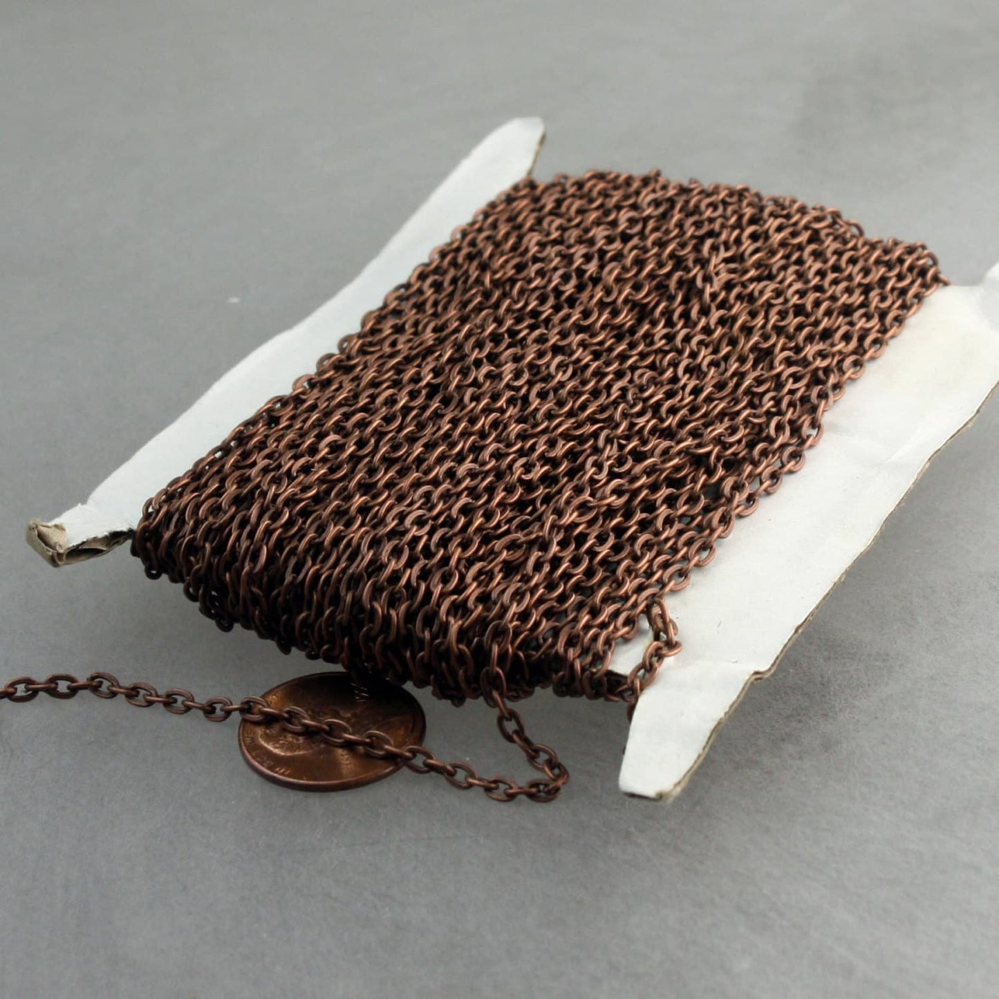 12ft of Antique Copper Flat cable chain 3.7x2.7mm - Unsoldered Links - 3727F