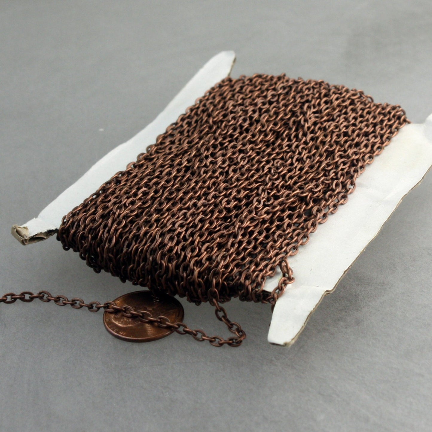 50ft of Antique Copper Flat cable chain 3.7x2.7mm - Unsoldered Links - 3727F