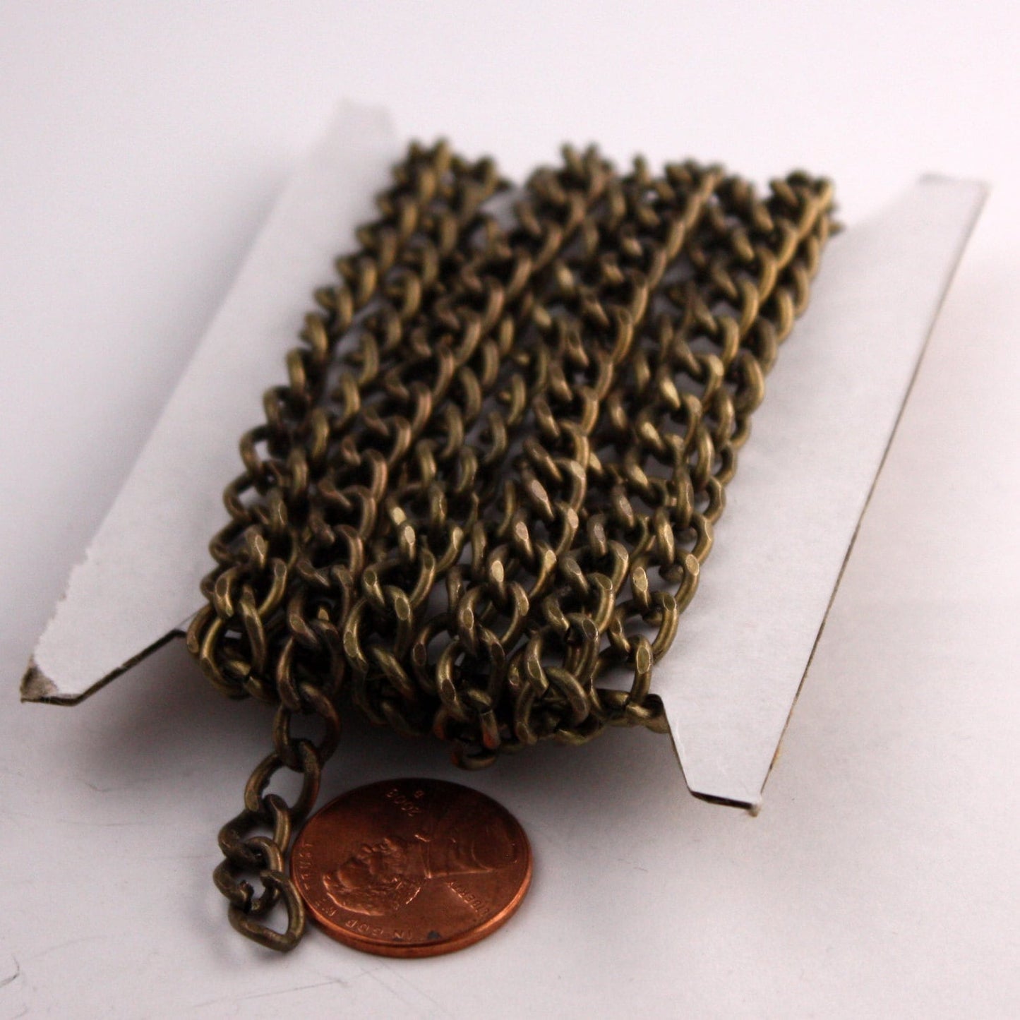 30 ft. Antique Brass Vintage Big Chunky Curb Chain - 5.5x8.0mm Unsoldered Link - Ship from California USA - 5580CA