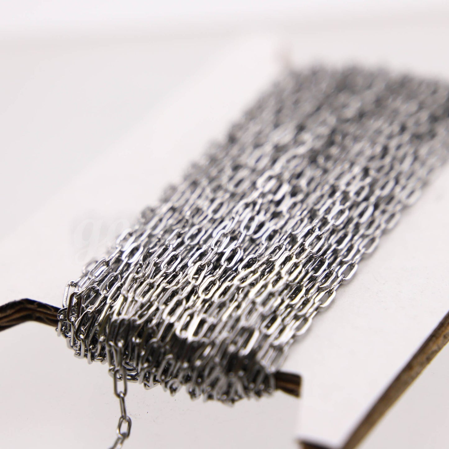 Stainless Steel Fashion RECTANGLE Flat chain, 3/10/30/50/100 feet of Surgical Stainless Steel SOLDERED Sturdy - 1.7x4,3mm Link - STREC1743