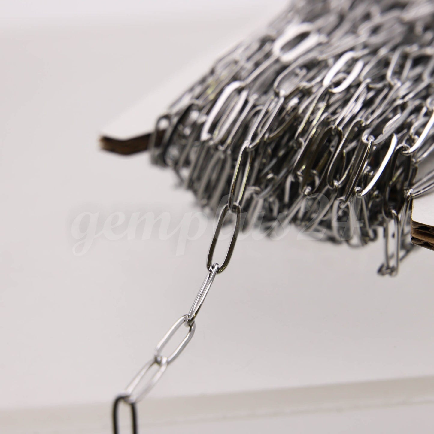 Stainless Steel RECTANGLE Fashion Flat Chunky chain, 3/10/30/50/100 feet of Surgical SOLDERED Sturdy - 3.5x11.5mm Link - STREC35115
