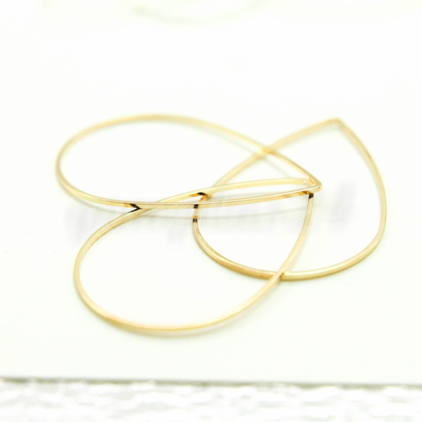 30x47mm Teardrop - Gold/Silver/Champagne/Rhodium - 5/10/25/50/100 Pcs - Teardrop Link Brass Connector Closed Loop Rings - 30x47mm x 0.8mm