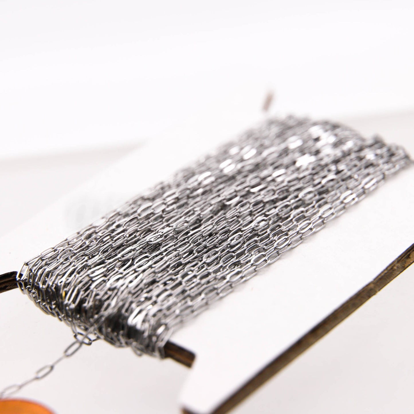 Stainless Steel RECTANGLE Fashion Flat chain, 3/10/30/50/100 feet of Surgical Stainless Steel SOLDERED Sturdy - 1.5x3.5mm Link - STREC1535