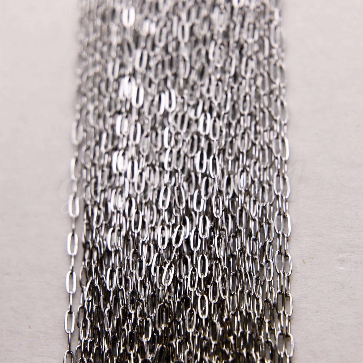 Stainless Steel RECTANGLE Fashion Flat chain, 3/10/30/50/100 feet of Surgical Stainless Steel SOLDERED Sturdy - 1.5x3.5mm Link - STREC1535