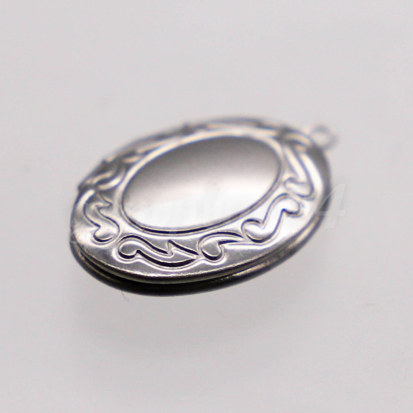 1/5/10/25 pcs STAINLESS STEEL Pattern Oval Locket Pendant Charm - 16x24mm 5mm thickness - Pendant Charm - STLB43