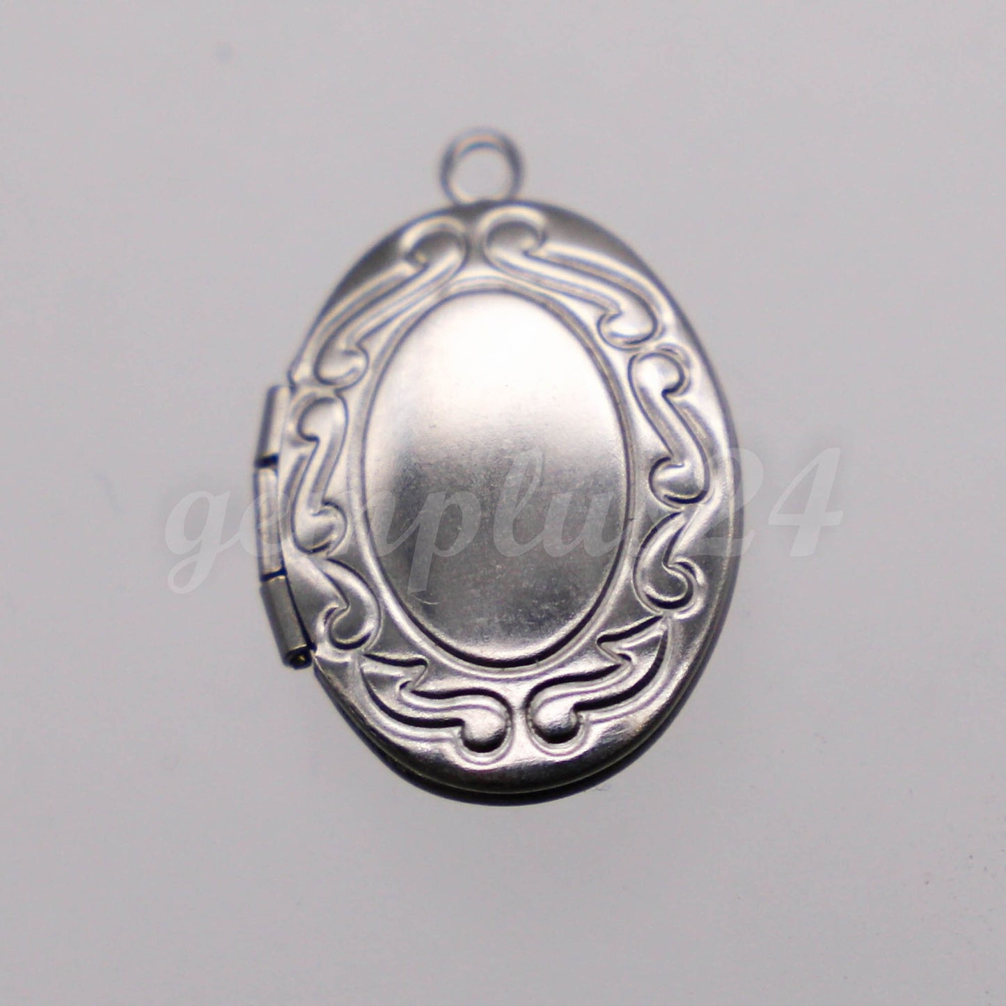1/5/10/25 pcs STAINLESS STEEL Pattern Oval Locket Pendant Charm - 16x24mm 5mm thickness - Pendant Charm - STLB43