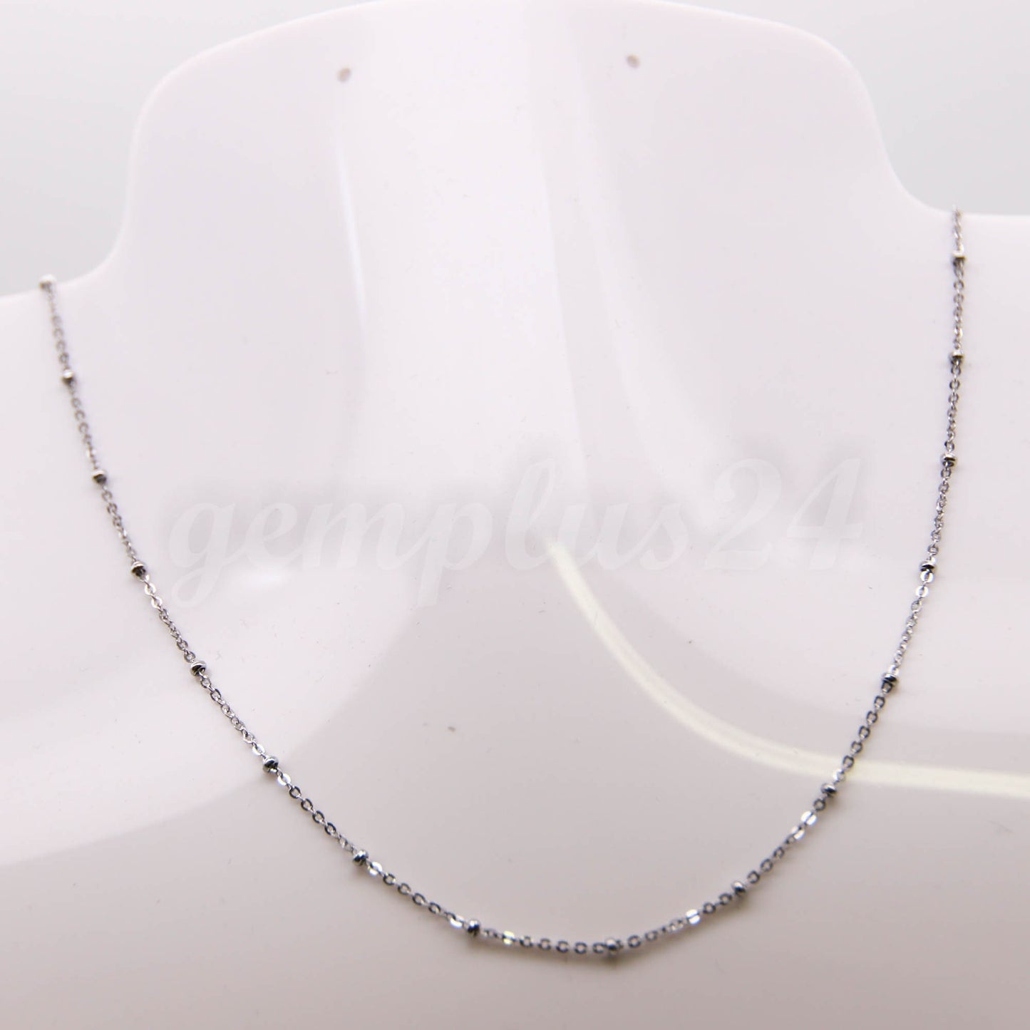 3/10/30/100/330 Feet Stainless Steel Micro Satellite Flat Chain - Ball Beaded Solder Flat Cable Chain - 2x1.4mm 2.0mm Beads Link - ST214FSAT