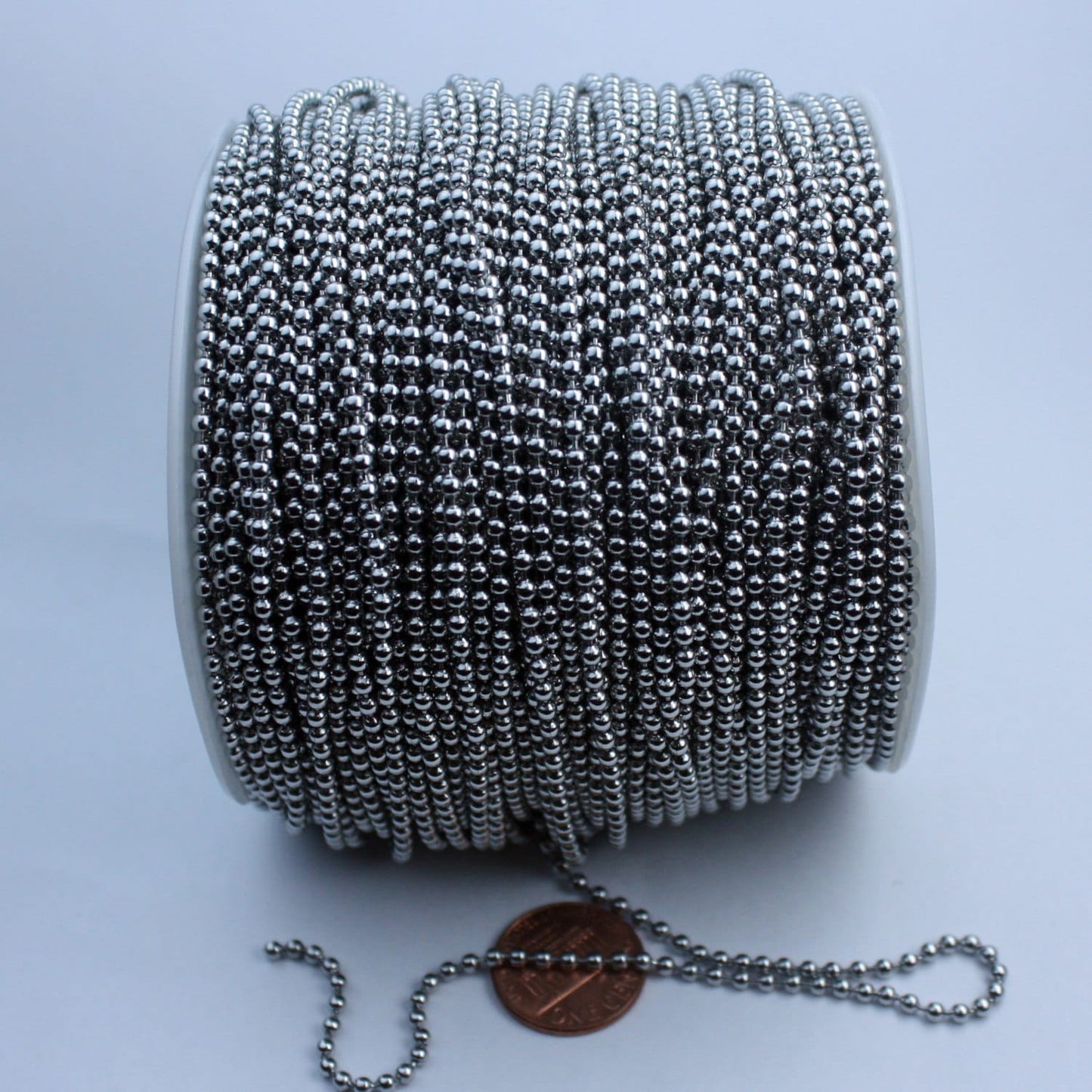 30 feet Stainless Steel BALL Chain - 2.4mm ball size with FREE 10 pcs of Connector (Insert) - STBall2.4
