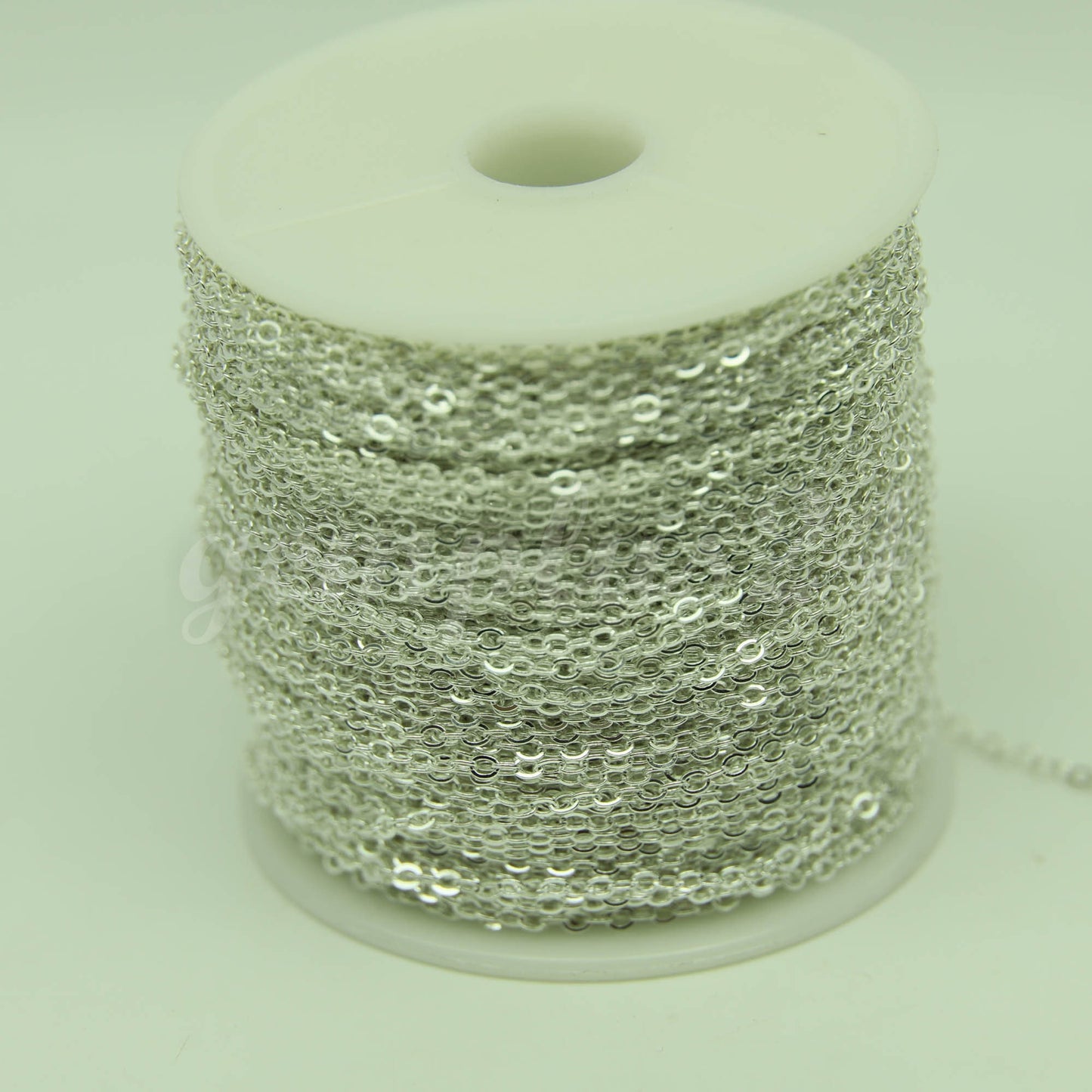 ATC Anti-Tarnishing Coating Plated Flat Cable Chain bulk, 3/10/32/50/100 Feet of SOLDERED Link Chain -3x1.7mm - ATC317F