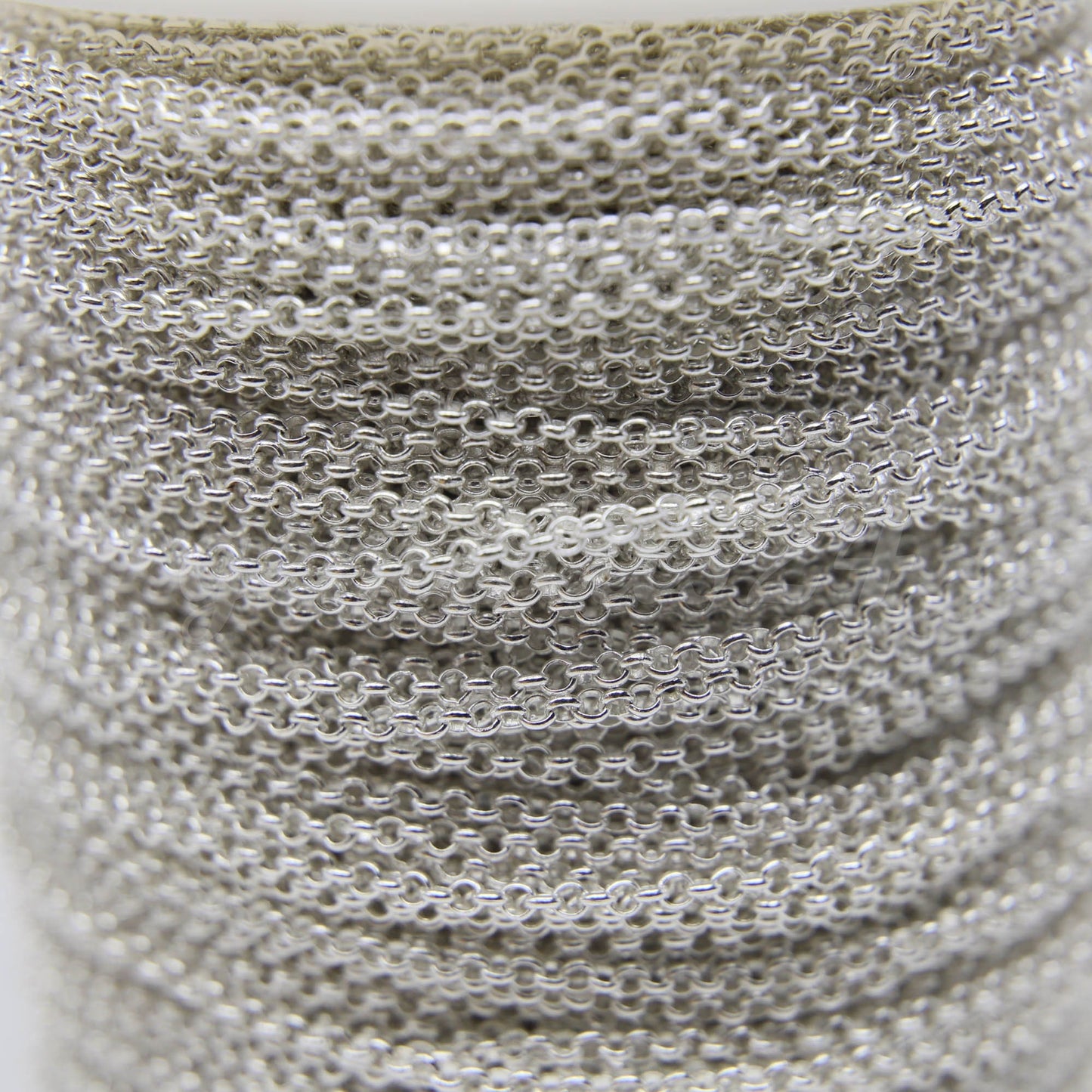 ATC Anti-Tarnishing Coating Plated ROLO Chain bulk, 3/10/32/100 Feet of SOLDERED Rolo Chain - 2.0mm 2mm Links - ATC20BL