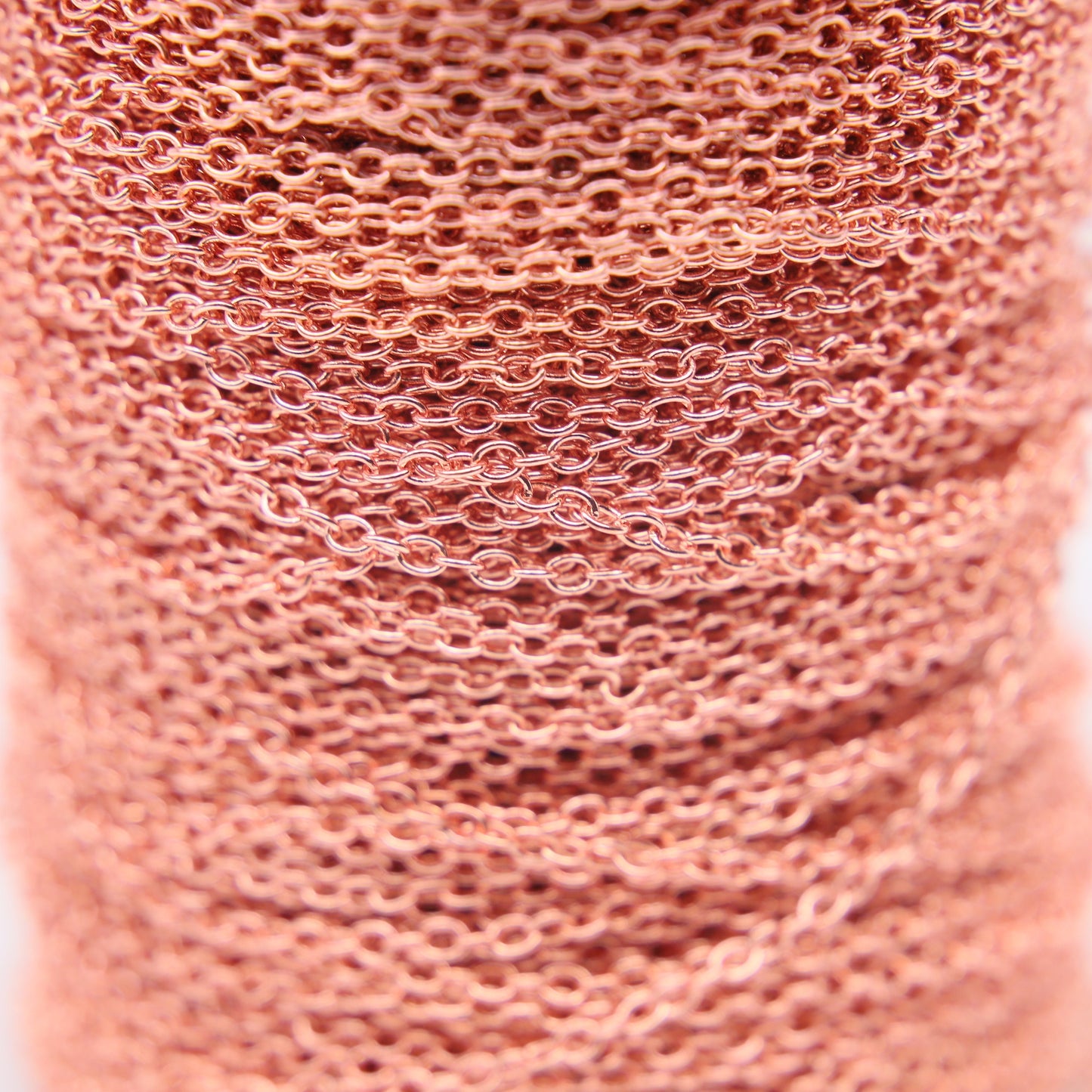 ATC Anti-Tarnishing Coating 24K Deep Gold Plated Cable Chain bulk, 3/10/32/50/100 Feet of SOLDERED Link - 2x2.5mm 2mm Links - ATC225